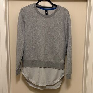 Adidas Heather Gray Layered Sweatshirt